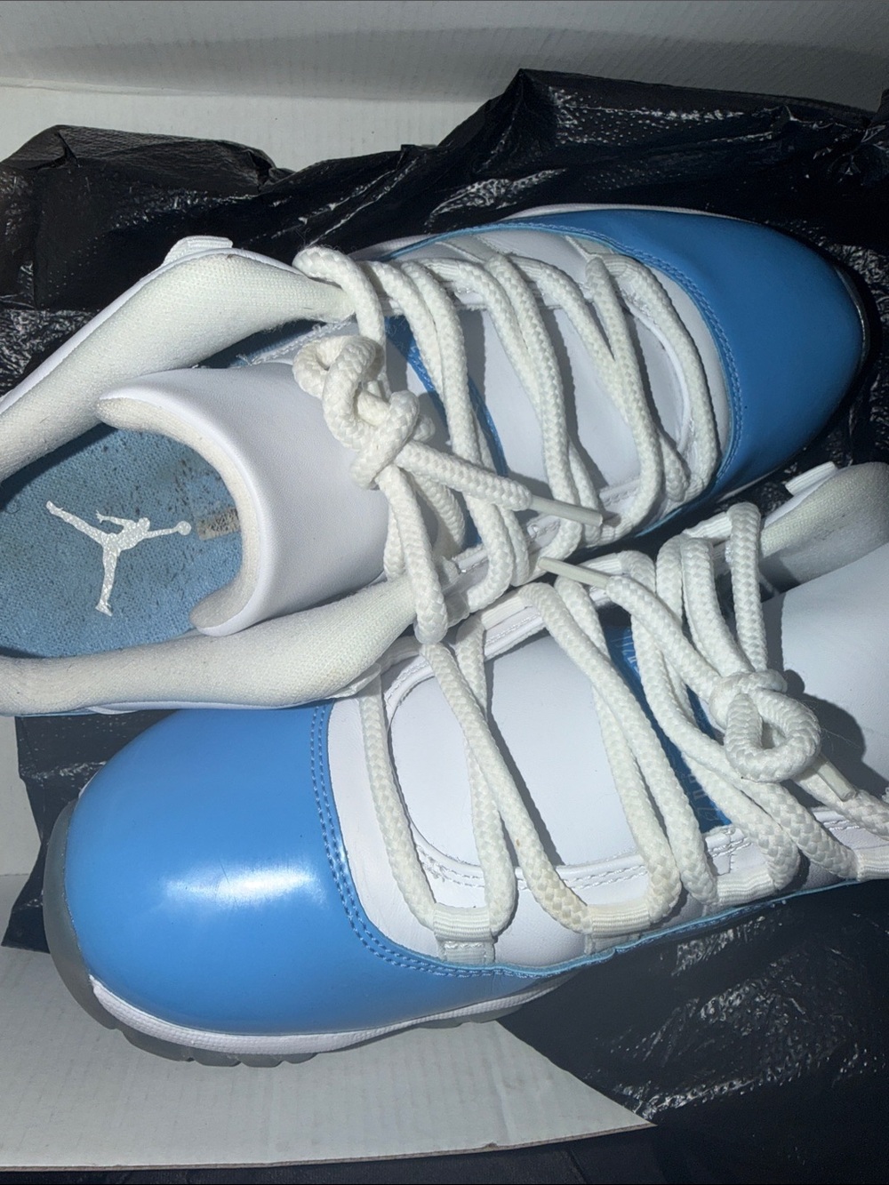 Jordan Men’s Light Blue and White Basketball Shoes